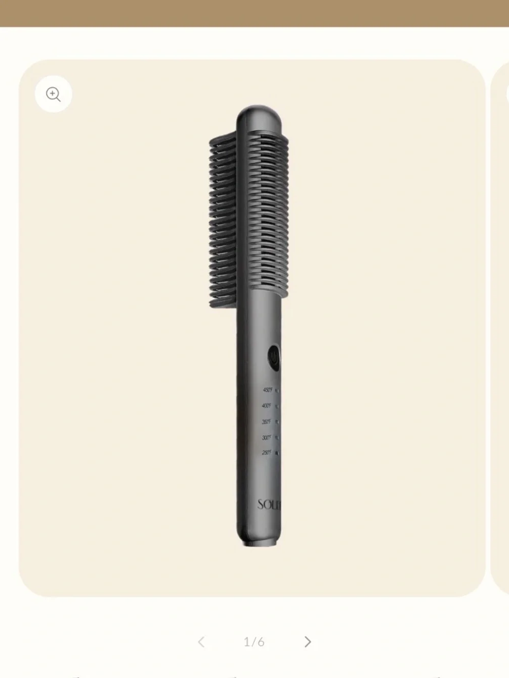 Black Heated Hair Straightening Brush for Women